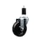 Service Caster 4'' SS Soft Rubber Wheel Swivel 1-3/8'' Expanding Stem Caster SCC-SSEX20S414-SRS-138 - alternate 1